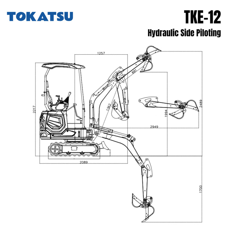 1.2 Ton TKE-12 Mini Excavator image 11